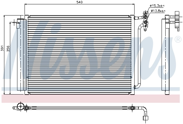 94605 Nissens Radiador de aparelho de ar condicionado