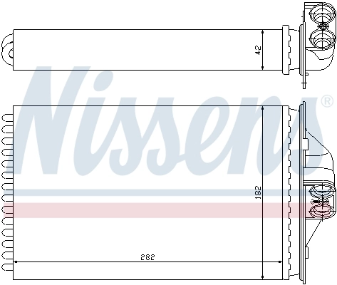 70975 Nissens Radiador de forno (de aquecedor)