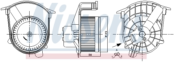 Motor de ventilador de forno (de aquecedor de salão) Nissens 87262
