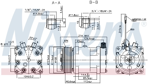 Compressor de aparelho de ar condicionado para MAN TGX I 