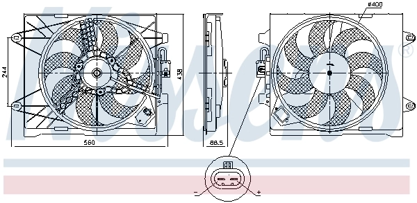 EV8C6710 Jdeus Difusor do radiador de esfriamento, montado com motor e roda de aletas
