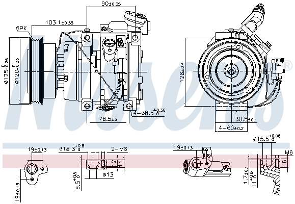 Compressor de aparelho de ar condicionado para Toyota Avensis Verso LCM