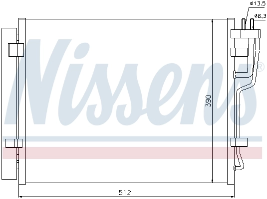 940007 Nissens Radiador de aparelho de ar condicionado