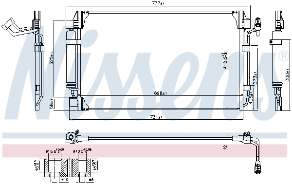 940672 Nissens Radiador de aparelho de ar condicionado