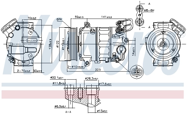 Compressor de aparelho de ar condicionado 89420 Nissens