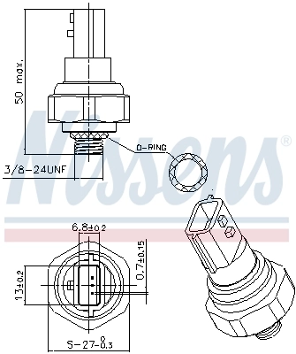 Sensor de pressão absoluta de aparelho de ar condicionado Nissens 301038