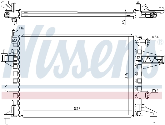 Radiador de esfriamento de motor 63007 Nissens