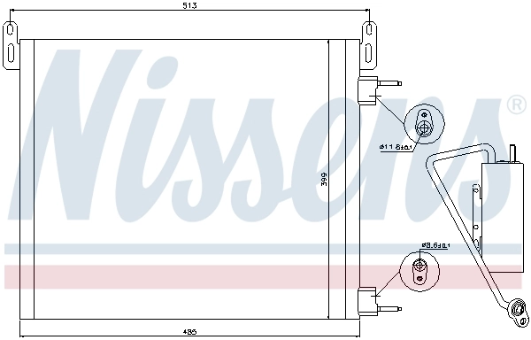 94805 Nissens Radiador de aparelho de ar condicionado
