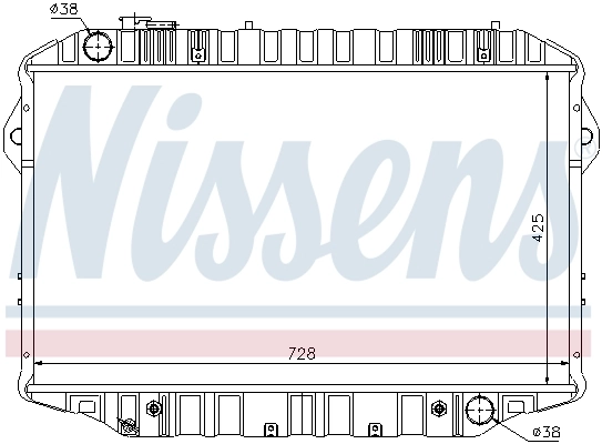 Radiador de esfriamento de motor Nissens 64861
