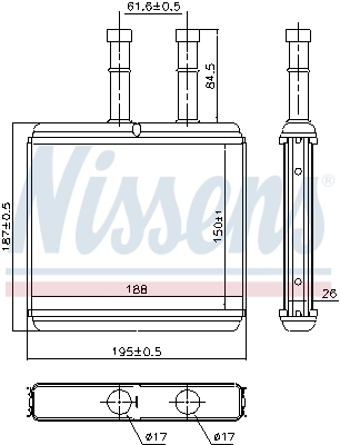 Radiador de forno (de aquecedor) Nissens 76504