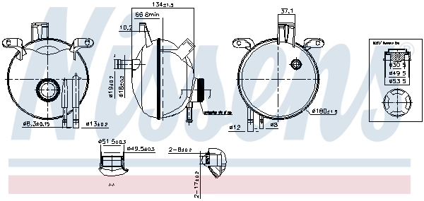 Tanque de expansão do sistema de esfriamento 996158 Nissens