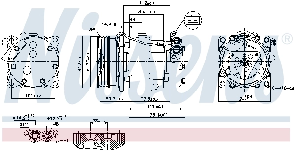 Compressor de aparelho de ar condicionado 89203 Nissens