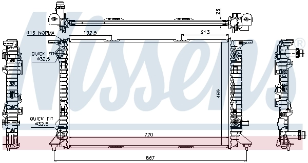 Radiador de esfriamento de motor Nissens 60321