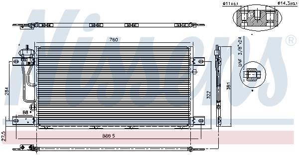 94503 Nissens Radiador de aparelho de ar condicionado