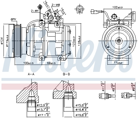 Compressor de aparelho de ar condicionado 89265 Nissens