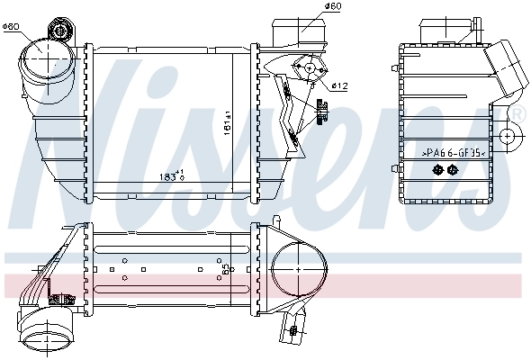 Radiador de intercooler Nissens 96747