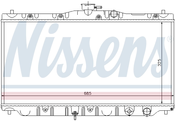 Radiador de esfriamento de motor 63304 Nissens