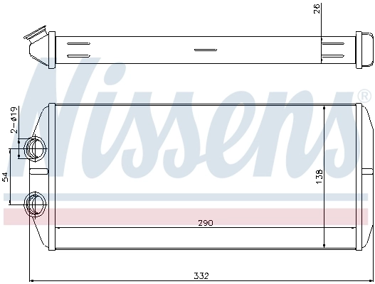 71164 Nissens Radiador de forno (de aquecedor)