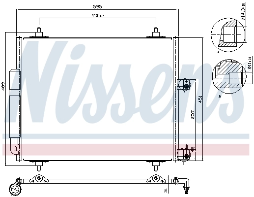 94609 Nissens Radiador de aparelho de ar condicionado