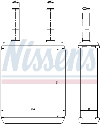 Radiador de forno (de aquecedor) Nissens 77600