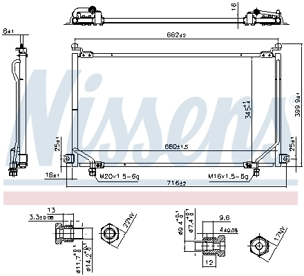 Radiador de aparelho de ar condicionado Nissens 94863