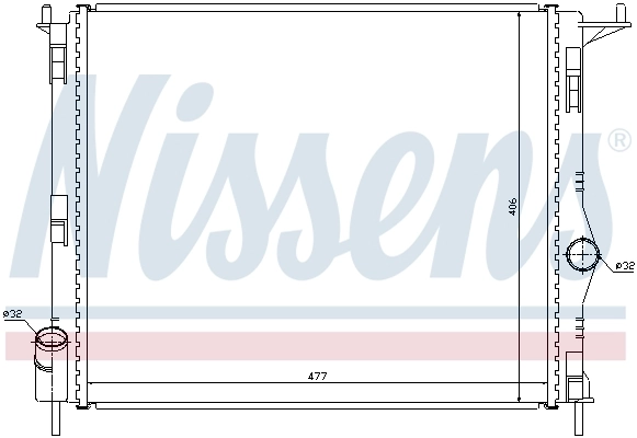 Radiador de esfriamento de motor 637609 Nissens