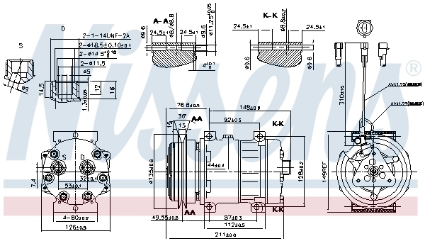 Compressor de aparelho de ar condicionado 89469 Nissens