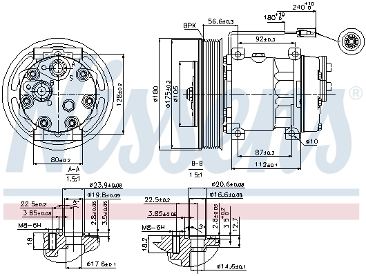 Compressor de aparelho de ar condicionado 89353 Nissens