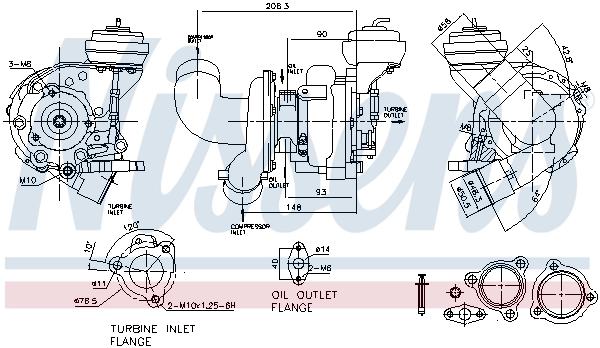 Turbina 93108 Nissens