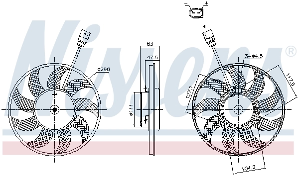 Ventilador elétrico de esfriamento montado (motor + roda de aletas) Audi A3  8YS, 8YM ao melhor preço