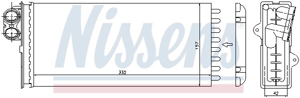 Radiador de forno (de aquecedor) Nissens 73375