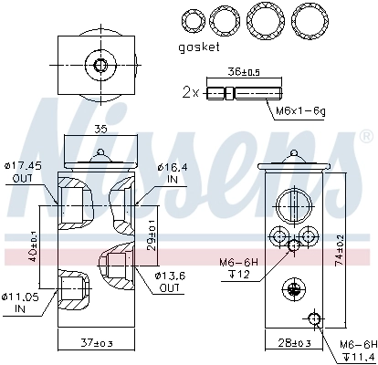 Válvula TRV de aparelho de ar condicionado Nissens 999293