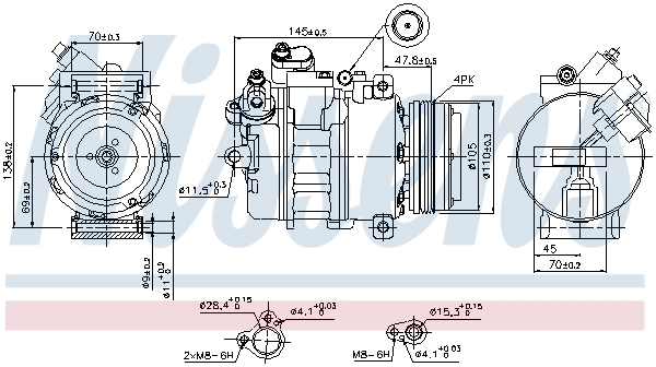 Compressor de aparelho de ar condicionado 89341 Nissens