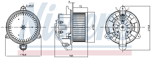 Motor de ventilador de forno (de aquecedor de salão) Nissens 87536
