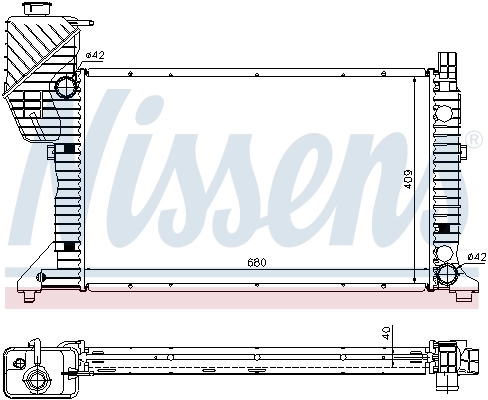 Radiador de esfriamento de motor Nissens 62685A