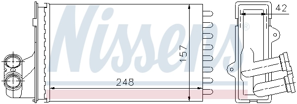 Radiador de forno (de aquecedor) Nissens 72984