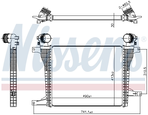 961124 Nissens Radiador de intercooler