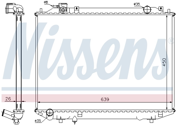 62246A Nissens Radiador de esfriamento de motor