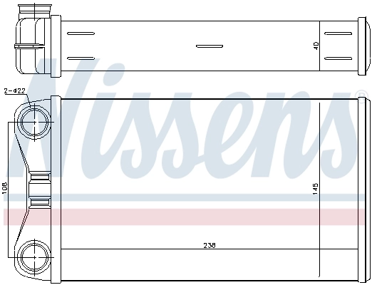 70226 Nissens Radiador de forno (de aquecedor)