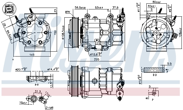 890041 Nissens Compressor de aparelho de ar condicionado