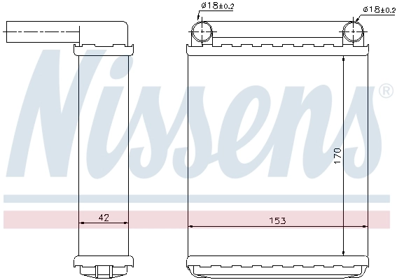 72038 Nissens Radiador traseiro de forno (de aquecedor)