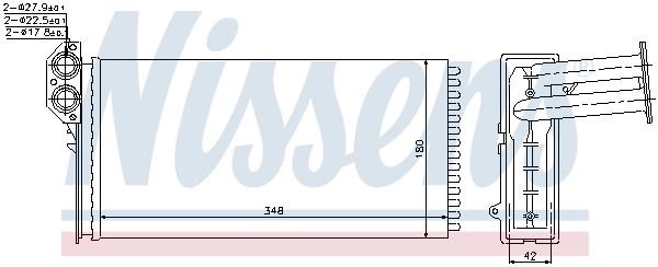 73941 Nissens Radiador de forno (de aquecedor)
