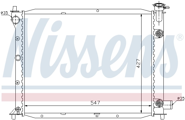 62016 Nissens Radiador de esfriamento de motor