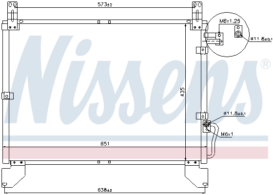 Radiador de aparelho de ar condicionado Nissens 94642