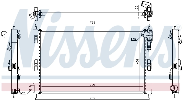 Radiador de esfriamento de motor 67359 Nissens