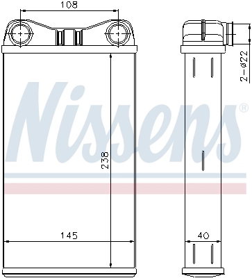 Radiador de forno (de aquecedor) Nissens 70227 preço, a partir de 57,12 USD
