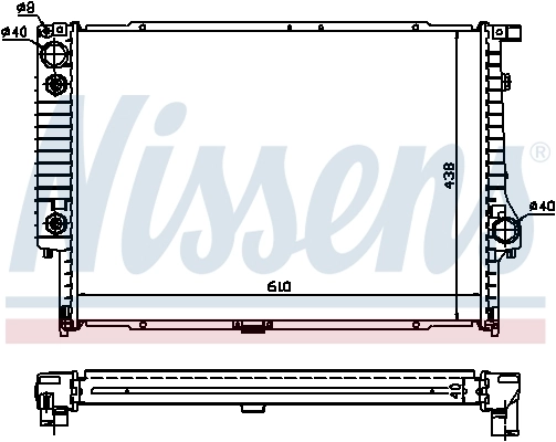  Radiador de esfriamento de motor BMW 7 sedan (E32) (1986 - 1994) 