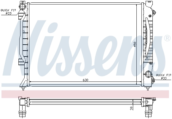 Radiador de esfriamento de motor Nissens 60422A