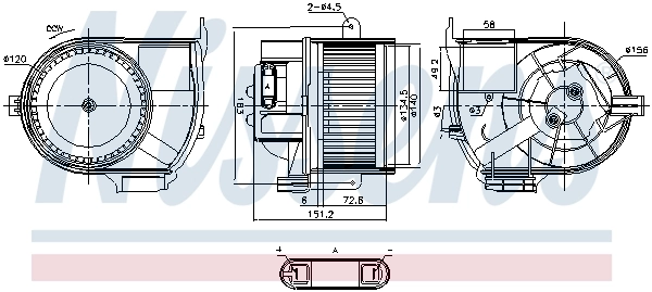 Motor de ventilador de forno (de aquecedor de salão) 87487 Nissens