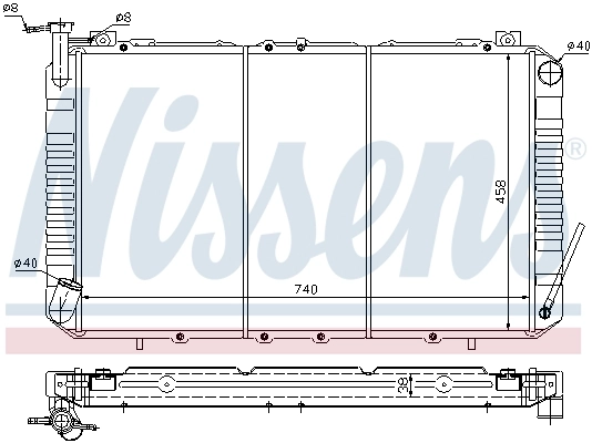  Radiador de esfriamento de motor Nissan Patrol SUV (Y60) (1987 - 1997) 